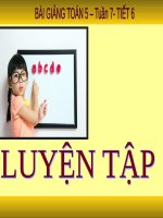 Toán 5   tuần 7   luyện tập 