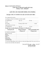 Mẫu thay đổi thông tin cổ đông