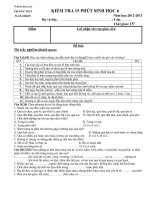 de kiem tra 15 phut ki 2 sinh hoc 8 30478