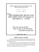 Một số biện pháp rèn kĩ năng phát triển ngôn ngữ cho trẻ 4   5 tuổi 