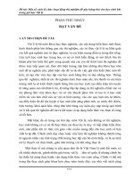 Đề tài một số cách tổ chức hoạt động thí nghiệm để gây hứng thú cho học sinh khi trong giờ học vật lý 
