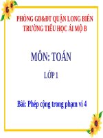 Toán 1   tuần 7   phép cộng trong phạm vi 4 