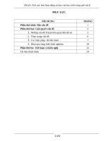 Đề tài tích cực hóa hoạt động tư duy của học sinh trong giờ vật lý 