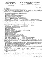 Đề thi thử THPT Quốc Gia môn Lý năm 2017 Triệu Sơn 2 lần 3 156_156_357