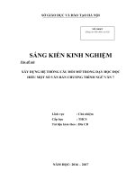 Xây dựng hệ thống câu hỏi mở trong dạy học đọc hiểu một số văn bản chương trình ngữ văn 7 
