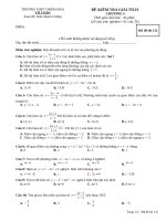 Đề kiểm tra một tiết Giải tích 12 chương 1 (Hàm số) trường THPT Chiêm Hóa - Tuyên Quang - TOANMATH.com 12GT1_12_132