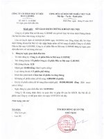 Thông báo ngày giao dịch đầu tiên cổ phiếu phát hành bổ sung (G20)