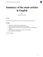 Summary of the main articles in English