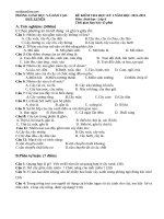 de va dap an kiem tra hki sinh hoc 6 co ban 80232