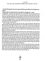 TÀI LIỆU ôn THI môn CHÍNH TRỊ NGÀNH y dược 