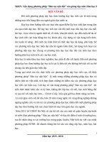 SKKN vận dụng phương pháp “bàn tay nặn bột” vào giảng dạy môn hóa học 9 