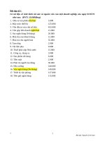 BÀI TẬP Nguyên lý kế toán