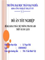 Đồ án khai thác hệ thống phanh ABS trên xe du lịch
