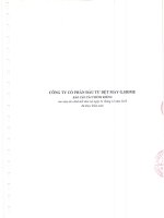 BÁO CÁO TÀI CHÍNH NĂM 2015 bao cao TC Nam 2015