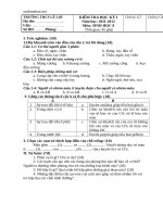 Đề kiểm tra HKI sinh học 8= THCS Lê Lợi