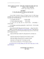 Tờ trình V v Dự kiến phân phối lợi nhuận sau thuế năm 2012