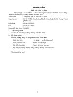 Thong bao chot danh sach dai hoi co dong nam 2017