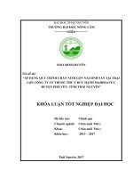Áp dụng quy trình chăn nuôi lợn nái sinh sản tại trại lợn công ty CP thuốc thú y đức hạnh marphavet   huyện phổ yên   tỉnh thái nguyên 