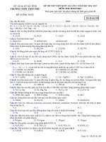 Đề thi thử môn Hóa năm 2017 THPT Trần Phú lần 1 + đáp án 0001_101_109
