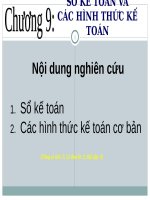 Chương 9 sổ KT và hình thức sổ KT