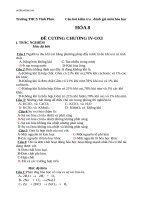 de cuong chuong iv hoa hoc 8 thcs vinh phuc co dap an 70993