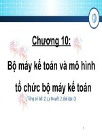 Chương 10 BM kế toán và mô hình tổ chức BM kế toán