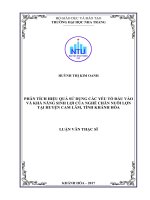 Phân tích hiệu quả sử dụng yếu tố đầu vào và khả năng sinh lợi của nghề chăn nuôi lợn tại huyện cam lâm, tỉnh khánh hòa 