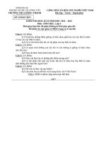 de kiem tra hkii sinh hoc 6 thcs dong thanh 31767