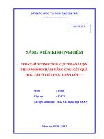 Phát huy tính tích cực thảo luận theo nhóm nhằm nâng cao kết quả học tập ở tiết học toán lớp 7 