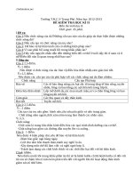 de va dap an kiem tra hkii sinh hoc 8 hay 31101