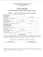 Mẫu giấy ủy quyền tham dự ĐH cá nhân