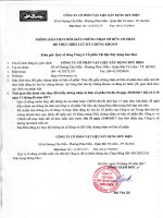 thông báo thay đổi giấy chứng nhận sở hữu cổ phần