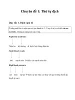 Tiếng anh chuyên ngành y phần 1