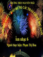 Bài giảng môn âm nhạc lớp 6 bài 3 tiết 12 giải ba thi olympic cấp quận 