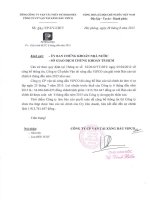 Giải trình BCTC đã soát xét 6 tháng năm 2015