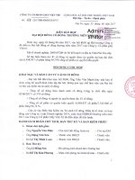 Biên bản Họp ĐHCĐ thường niên năm 2017