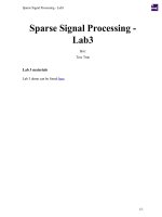 Sparse Signal Processing Lab3