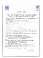 Thông báo chào bán cạnh tranh cổ phần PVFCCo sở hữu tại PVFCCo SBD | Tổng công ty Phân bón và Hóa chất Dầu khí