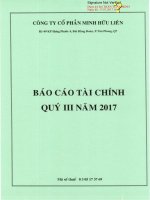 Báo cáo tài chính Quý III năm 2017 – Công ty Cổ phần Minh Hữu Liên . BCTC Q3.sign
