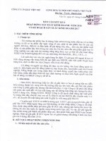 Báo cáo kết quả SXKD năm 2016 và Kế hoạch SXKD năm 2017