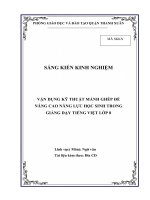 Vận dụng kỹ thuật mảnh ghép để nâng cao năng lực học sinh trong giảng dạy tiếng việt lớp 8 