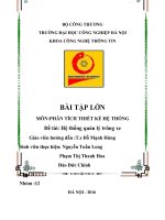 BÀI TẬP LỚN MÔN PHÂN TÍCH THIẾT KẾ HỆ THỐNG ĐỀ TÀI : Hệ thống quản lý trông xe