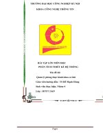 BÀI TẬP LỚN MÔN PHÂN TÍCH THIẾT KẾ HỆ THỐNG ĐỀ TÀI : Quản lý phòng thực hành khoa cơ khí