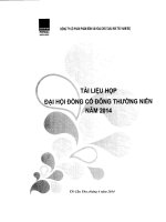tai lieu phien hop dhdcd thuong nien nam 2014