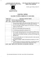 Tai lieu bao cao Dai hoi co dong nhiem ky IV