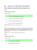 ÔN THI MÔN THỊ TRƯỜNG CHỨNG KHOÁN