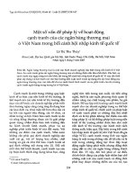 DSpace at VNU: Một số vấn đề pháp lý về hoạt động cạnh tranh của các ngân hàng thương mại ở Việt Nam trong bối cảnh hội nhập kinh tế quốc tế