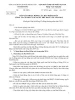 Báo cáo của Ban kiểm soát Công ty Cổ phần Cấp nước Phú Hoà Tân năm 2014