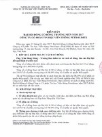 Biên bản Đại hội đồng cổ đông thường niên năm 2017 Công ty PIACOM