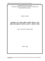 DSpace at VNU: Nghiên cứu đối chiếu phép tỉnh lược hồi chỉ trong tiếng Anh và tiếng Việt